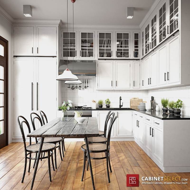 Petit Slim Shaker White Kitchen Cabinets