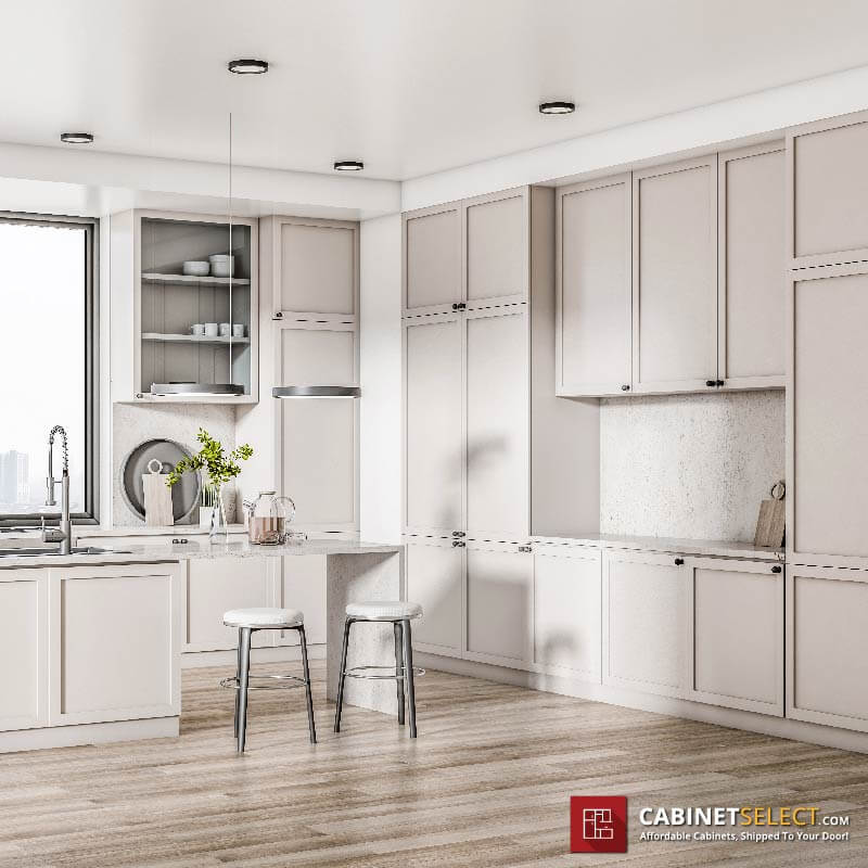 Slim Shaker Bright Cabinets