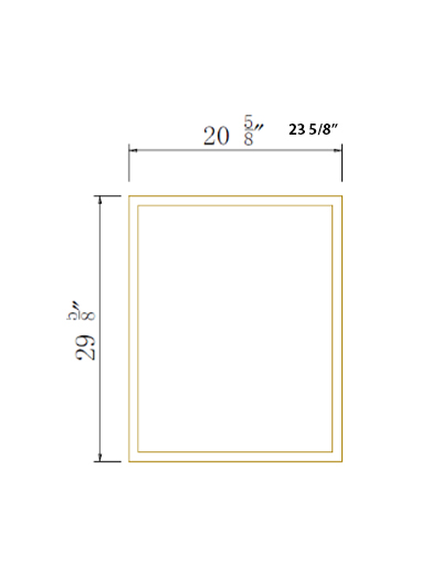 Avalon Slim Shaker Black Base Decorative Panel 23 5/8″W X 3/4″D X 29 5/8″H