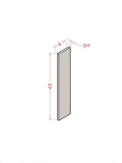 6 in. W x 0.75 in. D x 42 in. H Filler – Black Shaker