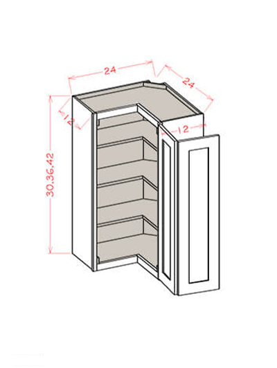 Black Shaker 24 in. W x 12 in. D x 42 in. H Wall Easy Reach Cabinet