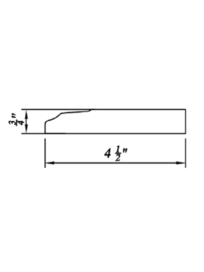 Inset White Slab Shaker Base Furniture Molding 4 1/2″W X 3/4″D X 96″H