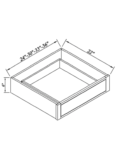 Inset Origami White Dd24a Knee Drawer