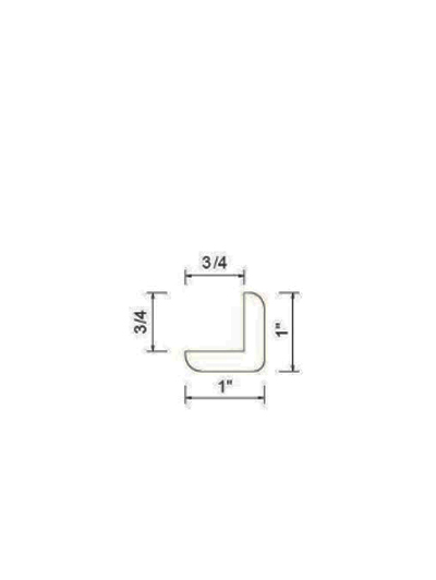 Inset Brown Slab Shaker Outside Corner Molding 1″*1″* 96″LONG