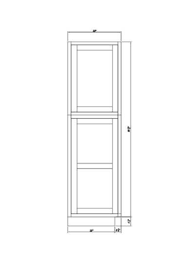 Inset White Slab Shaker Tall Decorative Panel 25″W*85 1/2″H
