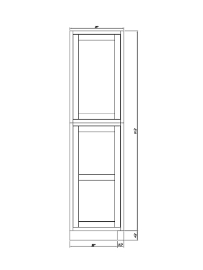 Inset Brown Slab Shaker Tall Decorative Panel 25″W*91 1/2″H