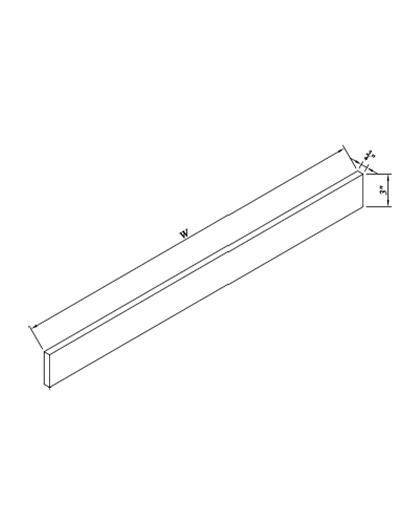 Inset White Slab Shaker Wall Filler 3”W*42”H*3/4”D