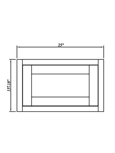 Inset Brown Slab Shaker Wall Decorative Panel 25″W*15″H*3/4″THICK
