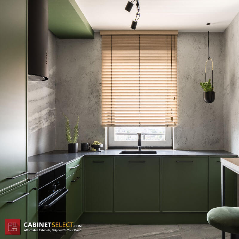 Dark Green Cabinets