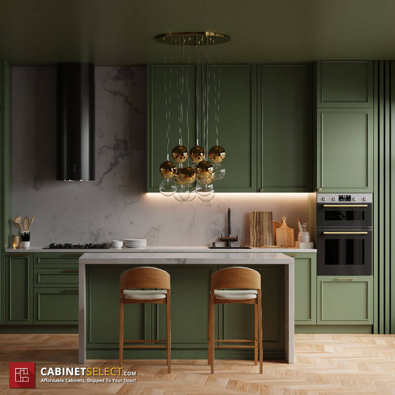 Modern Dark Green Kitchen