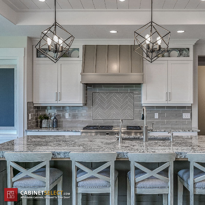 Shaker Grey White Kitchen Cabinets