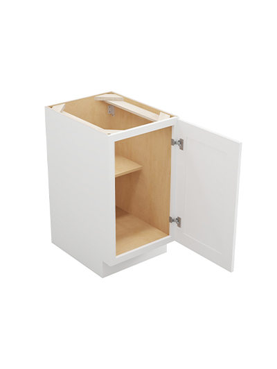 WS-B18FH: Shaker White 18″ Single Door Base Cabinet