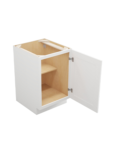 WS-B21FH: Shaker White 21″ Single Door Base Cabinet