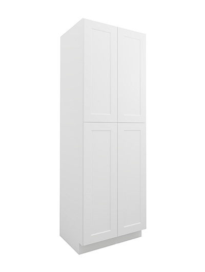Shaker White U309024 Utility Cabinet Four Doors Closed