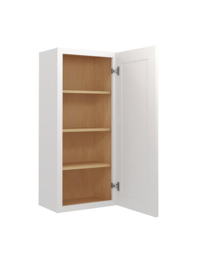 WS-W2142: Shaker White 21″ Single Door 42″ High Wall Cabinet