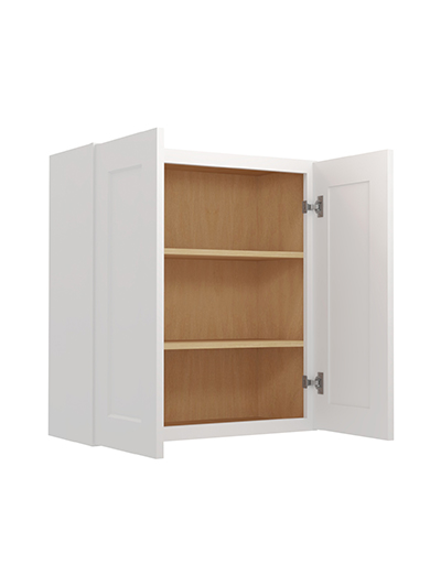WS-W2730: Shaker White 27″ Double Door 30″ High Wall Cabinet