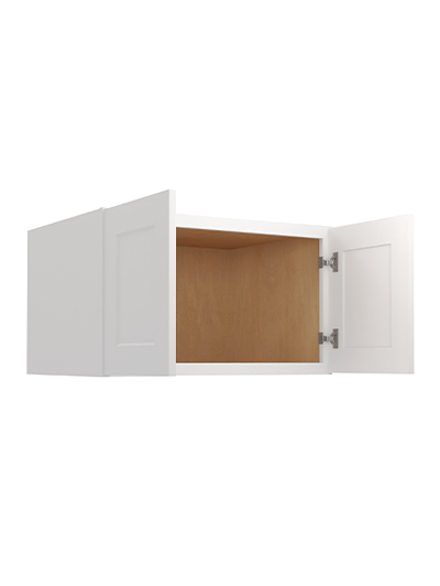 WS-W301824: Shaker White 30″ Wall Refrigerator Cabinets 18″ H (24″ Deep)