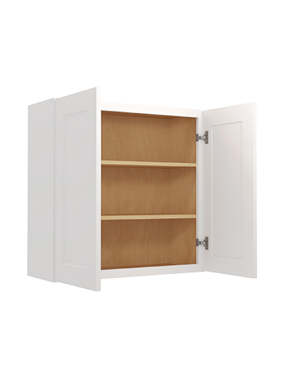 WS-W3030: Shaker White 30″ Double Door 30″ High Wall Cabinet