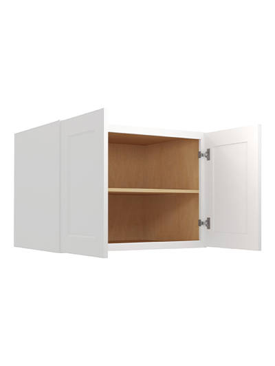 WS-W332424: Shaker White 33″ Wall Refrigerator Cabinets 24″ H (24″ Deep)