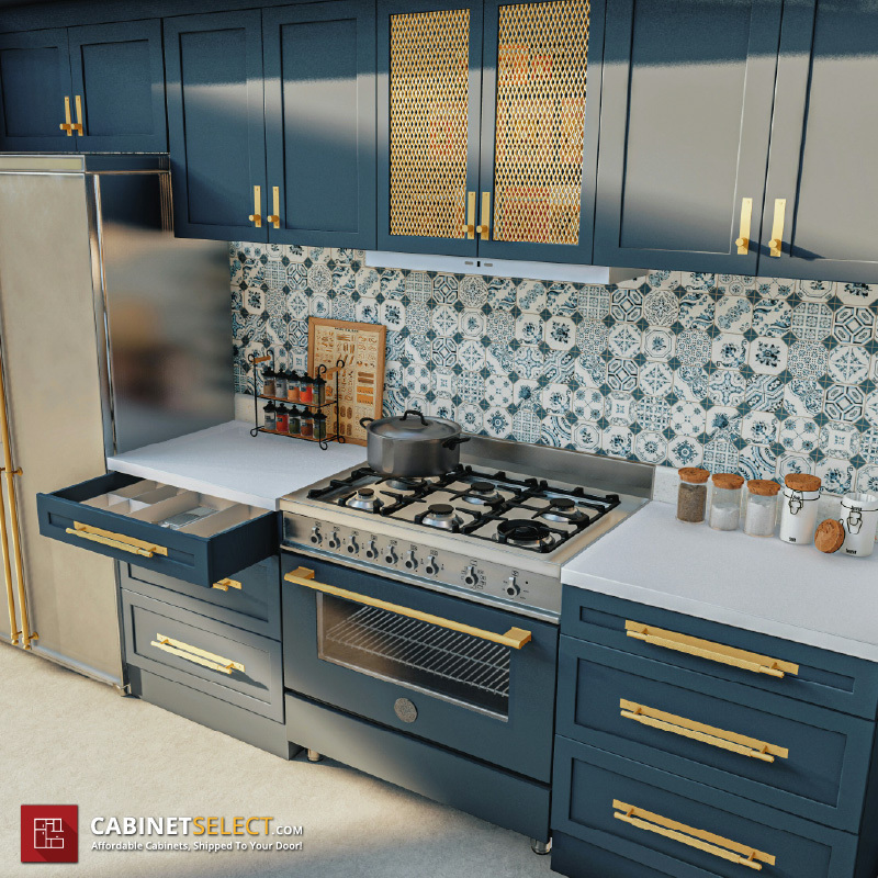 Shaker Blue Kitchen Tile Pattern