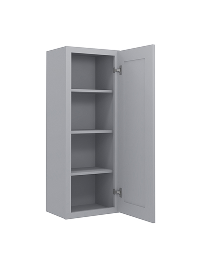 Lait Grey Shaker 15 in. W x 12 in. D x 42 in. H Single Door Wall Cabinet