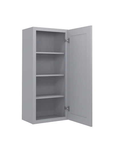 Lait Grey Shaker 21 in. W x 12 in. D x 42 in. H Single Door Wall Cabinet