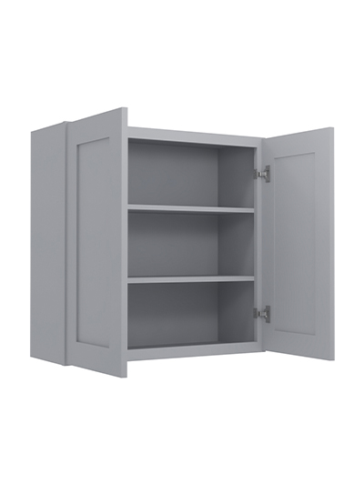 Lait Grey Shaker 30 in. W x 12 in. D x 30 in. H Double Door Wall Cabinet