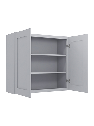 Lait Grey Shaker 33 in. W x 12 in. D x 30 in. H Double Door Wall Cabinet