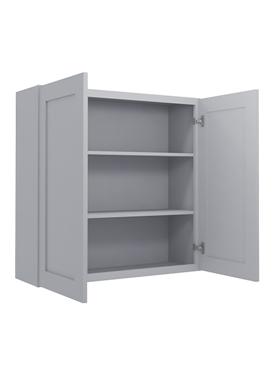 Lait Grey Shaker 36 in. W x 12 in. D x 36 in. H Double Door Wall Cabinet