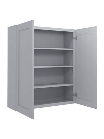 Lait Grey Shaker 36 in. W x 12 in. D x 42 in. H Double Door Wall Cabinet