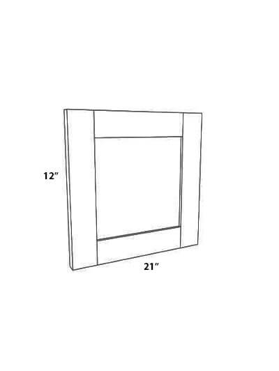 AH-W2112GD: Homestead Oak Shaker 15″ Glass Door