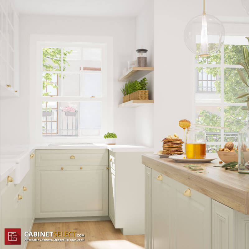 Bright Airy Small Kitchen