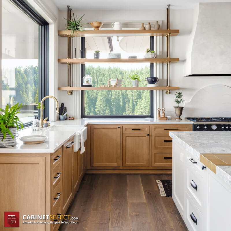 Small Kitchen Open Shelves