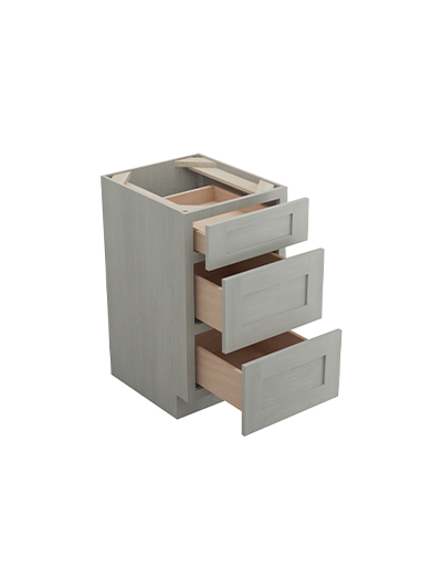 AN-SVB1821-34-1/2″: Nova Light Grey Shaker 18″ Three Drawer Base vanity