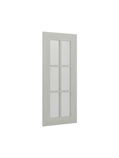 AN-W1536MGD: Nova Light Grey Shaker 15″ Mullion Glass Door