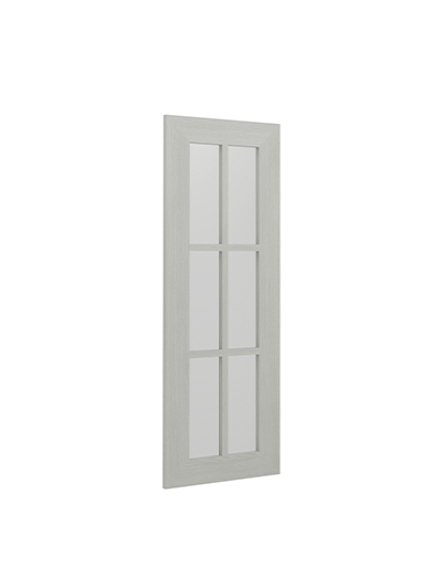 AN-W1542MGD: Nova Light Grey Shaker 15″ Mullion Glass Door