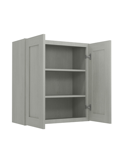 AN-W2730B: Nova Light Grey Shaker 27″ Double Door Wall Cabinet