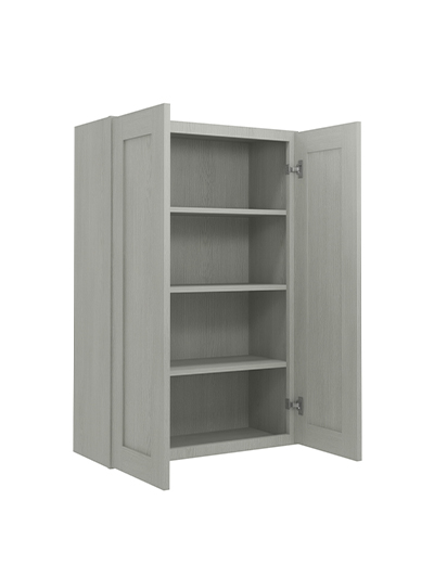 AN-W2742B: Nova Light Grey Shaker 27″ Double Door Wall Cabinet