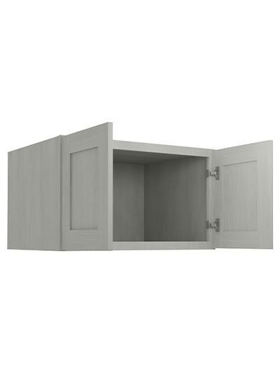 AN-W301824B: Nova Light Grey Shaker 30″ Refrigerator Wall Cabinet 24″ deep