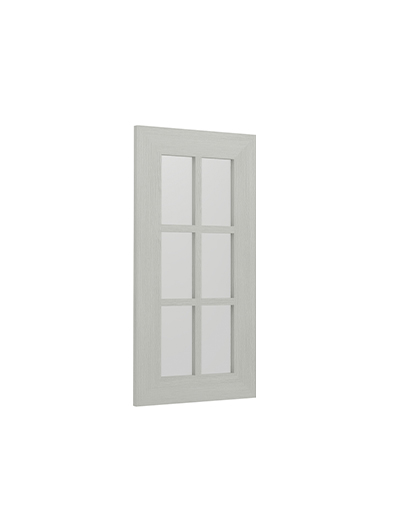 AN-W3030BMGD: Nova Light Grey Shaker 30″ Mullion Glass Door