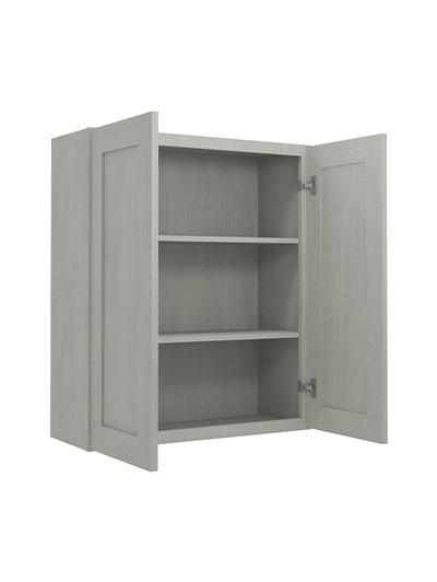 AN-W3036B: Nova Light Grey Shaker 30″ Double Door Wall Cabinet
