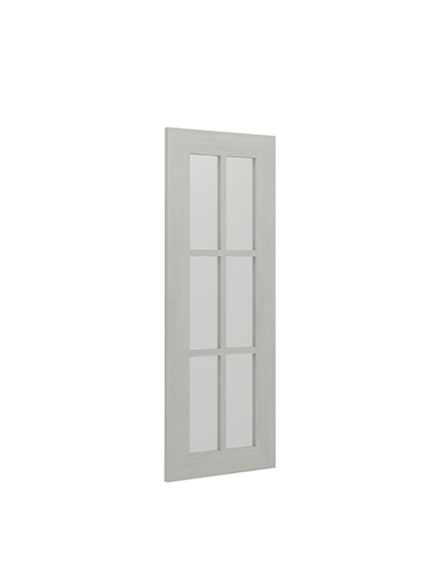 AN-W3042BMGD: Nova Light Grey Shaker 30″ Mullion Glass Door