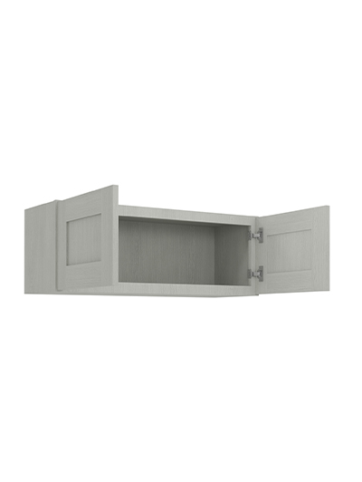 AN-W3312B: Nova Light Grey Shaker 33″ Double Door Bridge Wall Cabinet