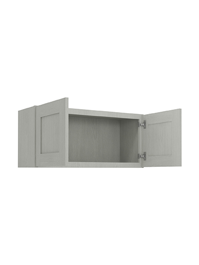 AN-W3315B: Nova Light Grey Shaker 33″ Double Door Bridge Wall Cabinet