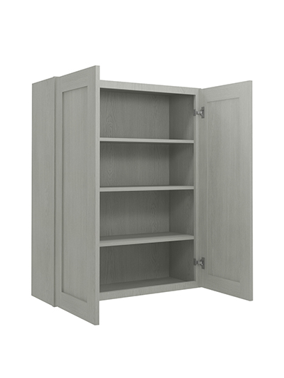 AN-W3342B: Nova Light Grey Shaker 33″ Double Door Wall Cabinet