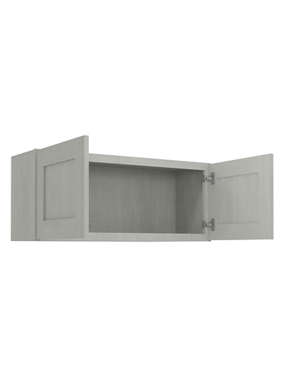 AN-W3615B: Nova Light Grey Shaker 36″ Double Door Bridge Wall Cabinet