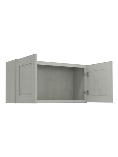 AN-W3618B: Nova Light Grey Shaker 36″ Double Door Bridge Wall Cabinet