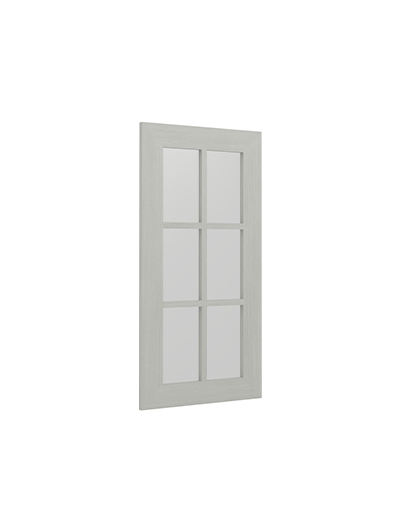 AN-W3636BMGD: Nova Light Grey Shaker 36″ Mullion Glass Door