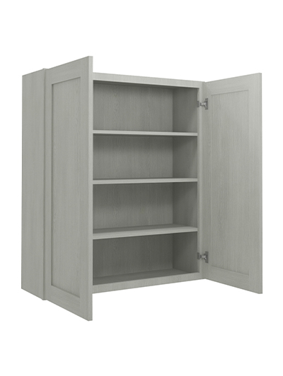 AN-W3642B: Nova Light Grey Shaker 36″ Double Door Wall Cabinet