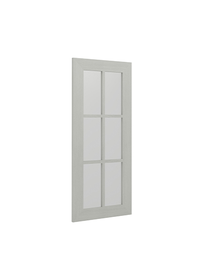 AN-W3642BMGD: Nova Light Grey Shaker 36″ Mullion Glass Door